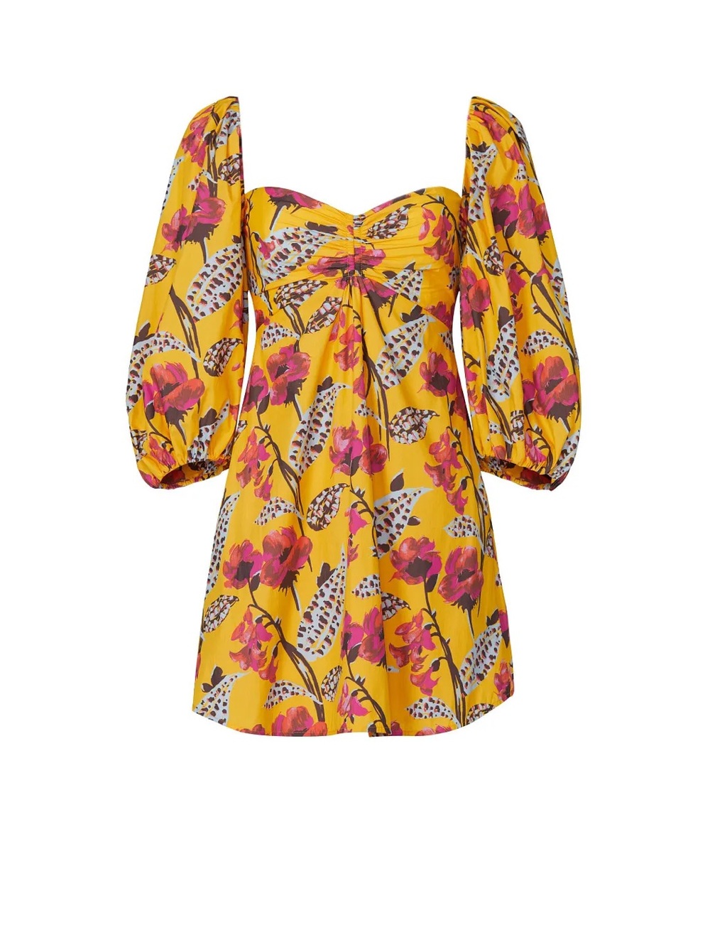 A.L.C. Elle Floral Puff Sleeve Mini Dress